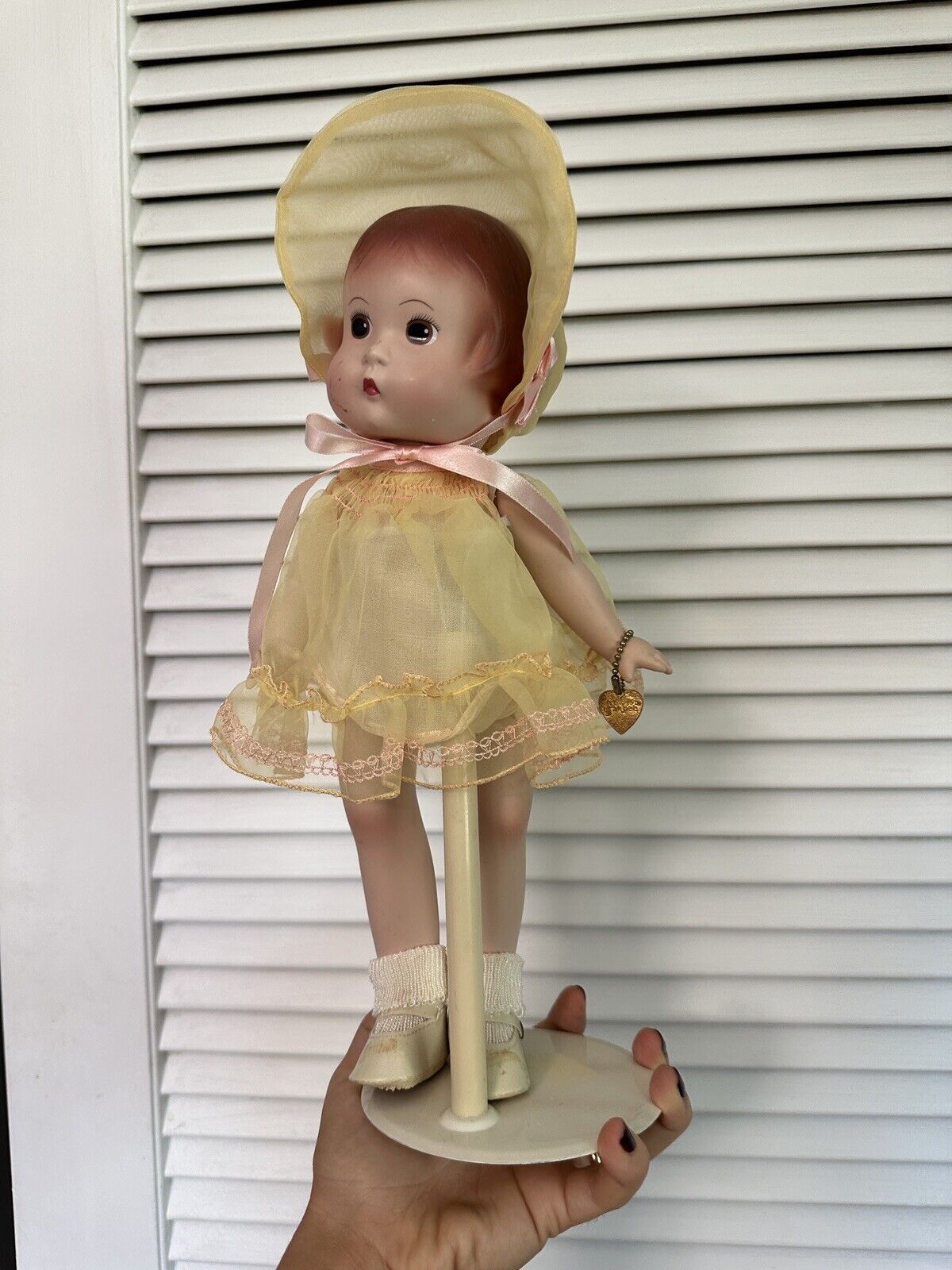 Effanbee Patsy porcelain 1930s Vintage doll With A Stand, Original Socks & Shoes