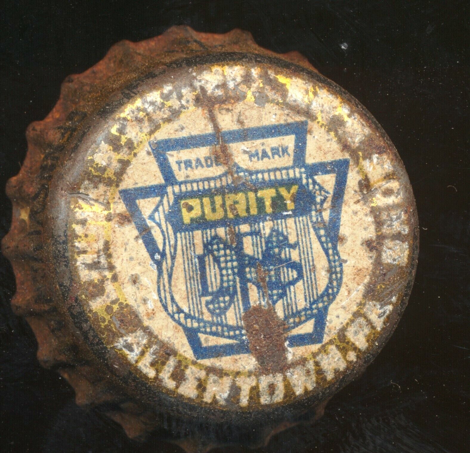 Neuweiler\'s Purity Beer Cork Lined Bottle Cap Crown Allentown PA Tax Stamp 1930s