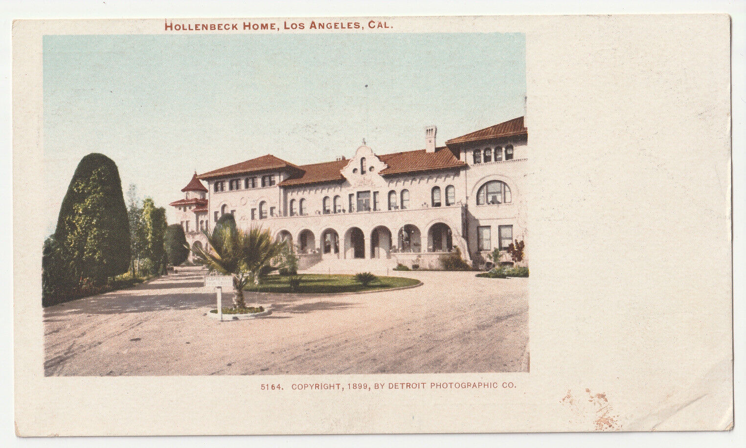c1899~Hollenbeck Home~Los Angeles California CA~Antique Vintage Postcard