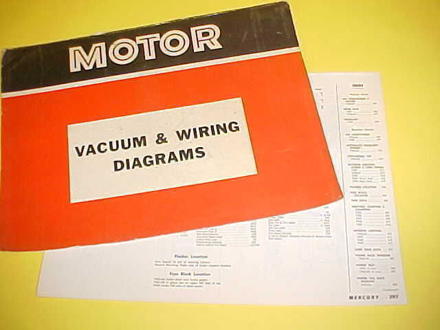 1965 1966 1967 1968 1969 MERCURY PARKLANE CONVERTIBLE VACUUM+WIRING DIAGRAMS