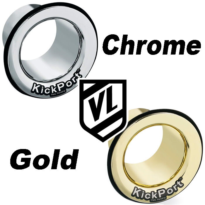 KickPort Bass Drum Hole Sound Enhancer  CHROME or GOLD