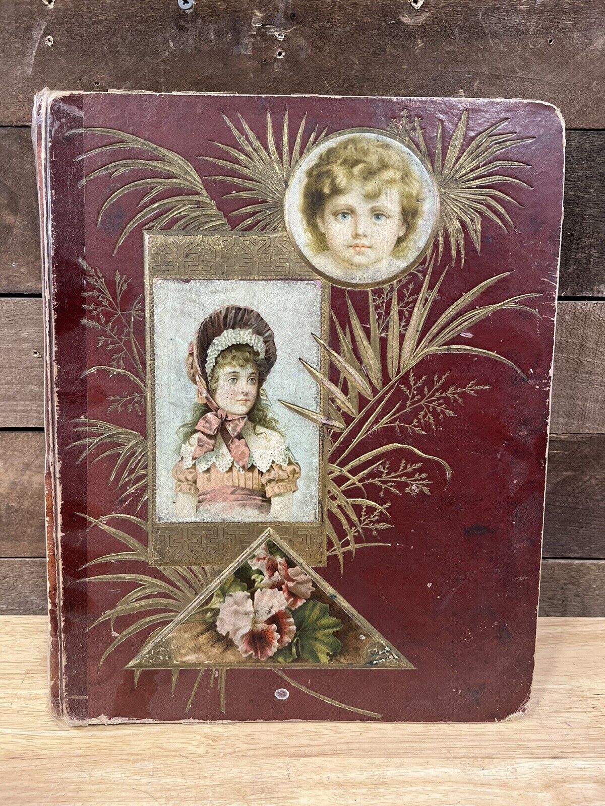 Antique Victorian Scrap Book Album