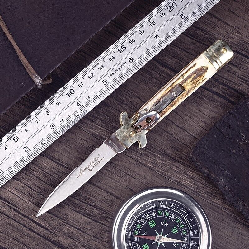 Nature Bone Handle Vintage Pocket Folding Knife Collection Fans With Gift Box Us