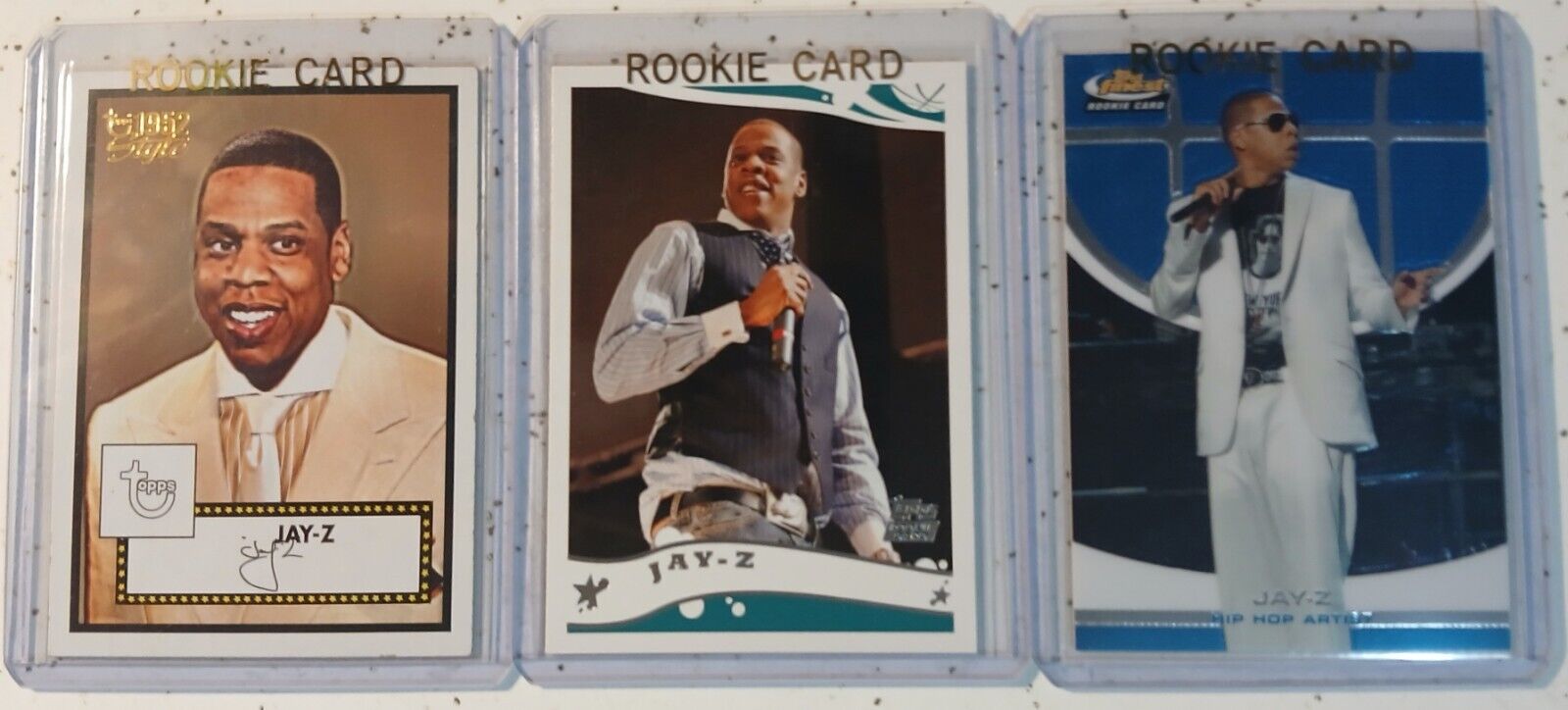 2005 Topps Finest Jay Z Rc /599, Topps Rc, And 1952 Topps Rc Lot