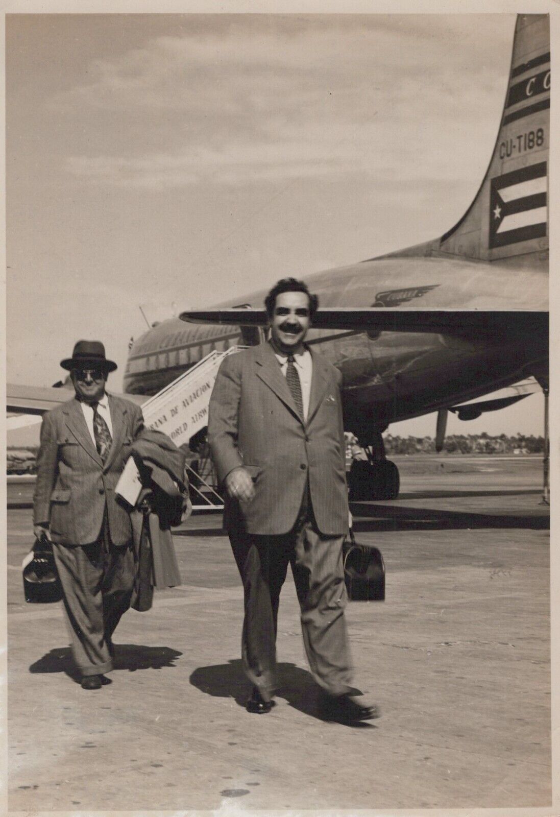 CUBA CUBANA AIRLINES CLIPPER PLANE PAN AMERICAN 1949 ORIGINAL Vintage Photo 431