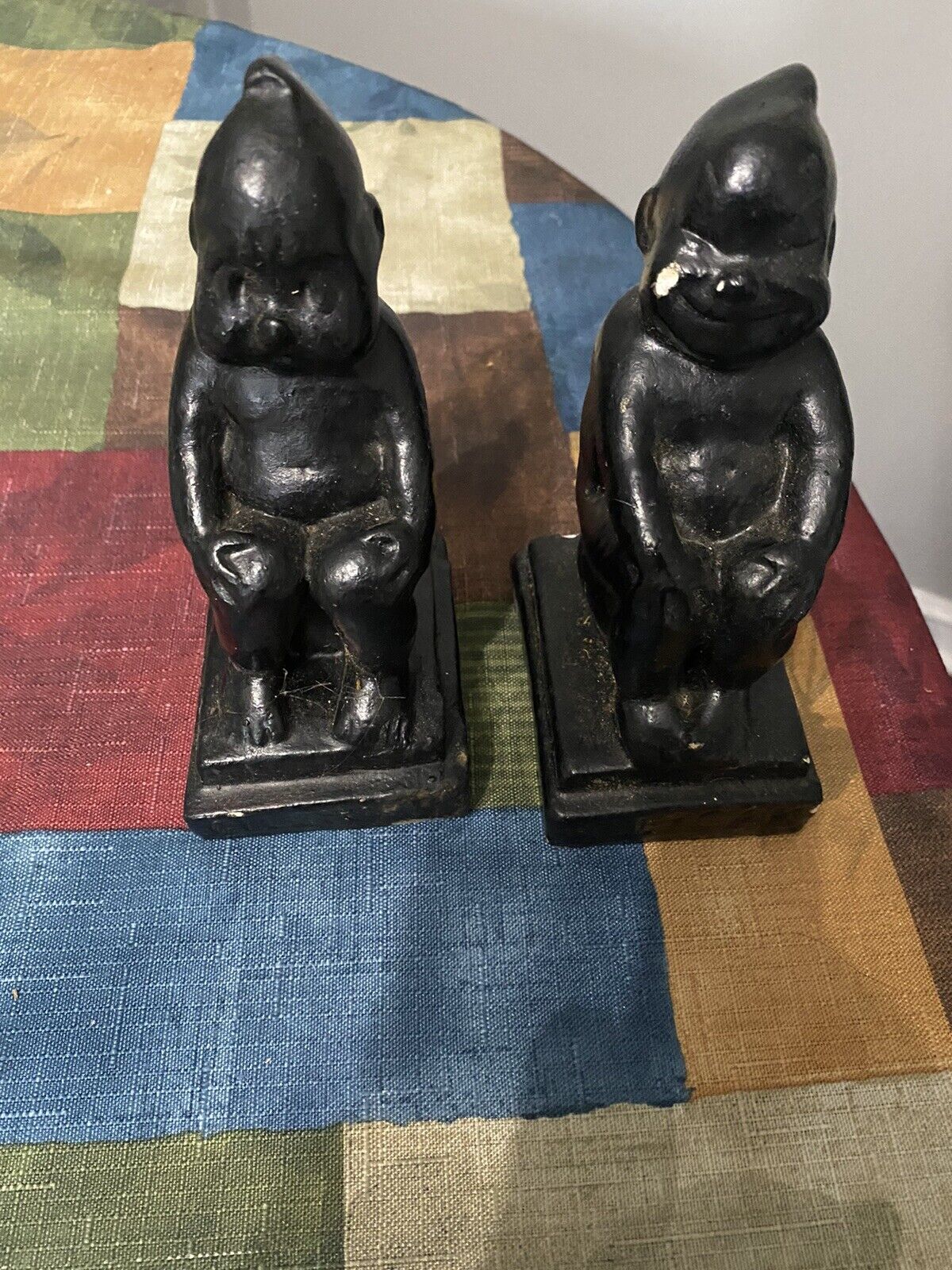 Vintage Billikens Can and Can not Bookends. 1920’s