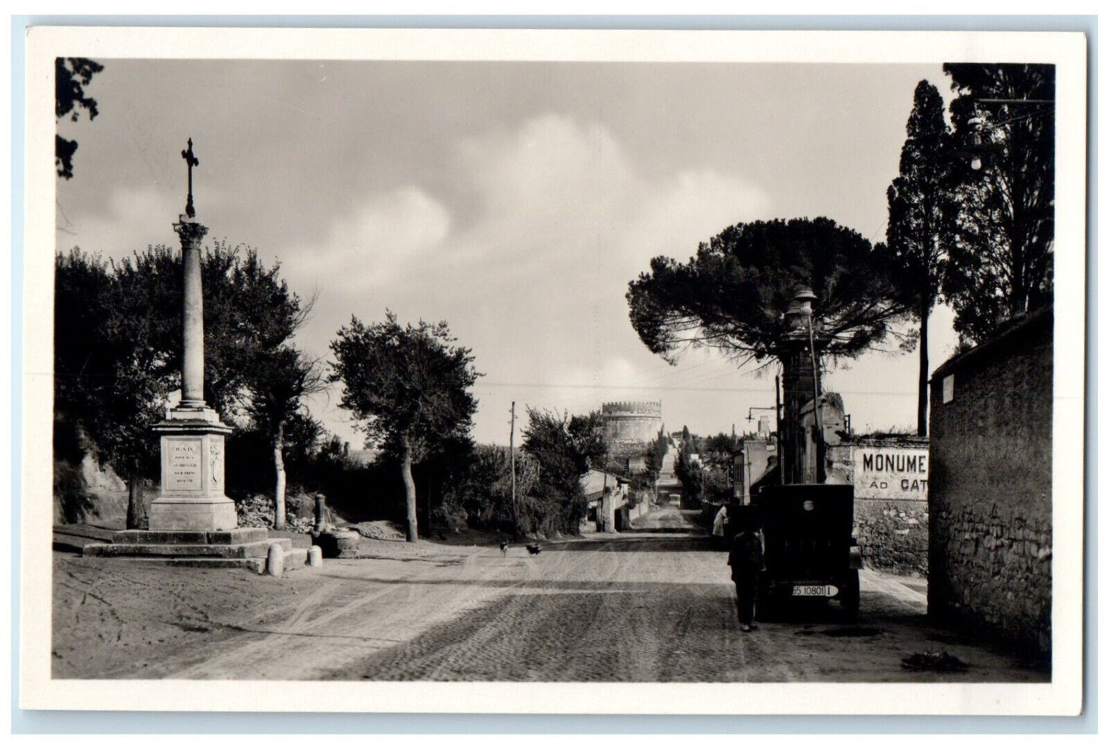 c1930's Claudius Aqueduct Via Appia Nuova Rome Italy RPPC Photo Postcard