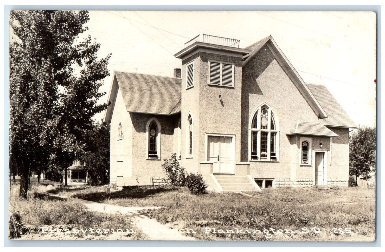 c1940's Presbyterian Church Plankington South Dakota SD RPPC Photo Postcard