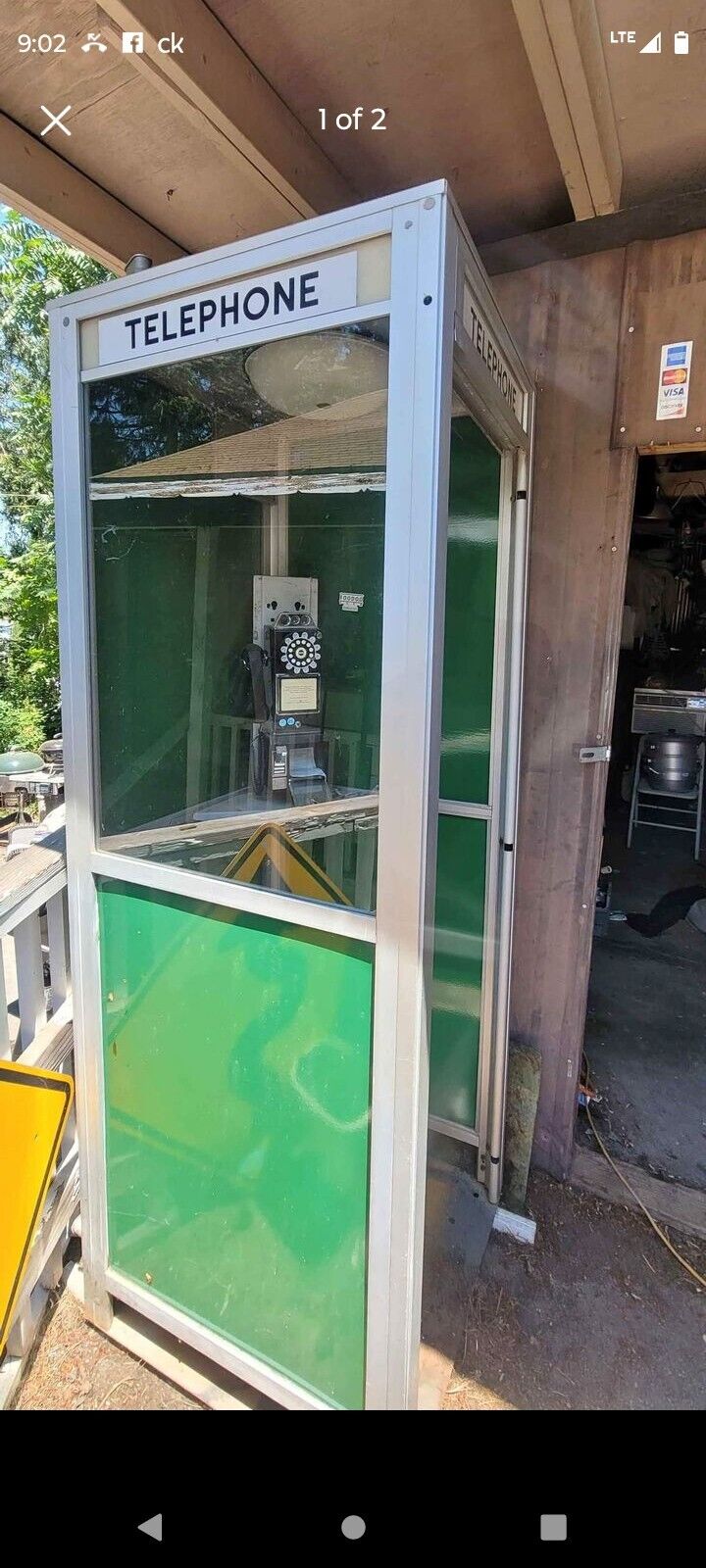 Vintage 60’s Aluminum Phone Booth