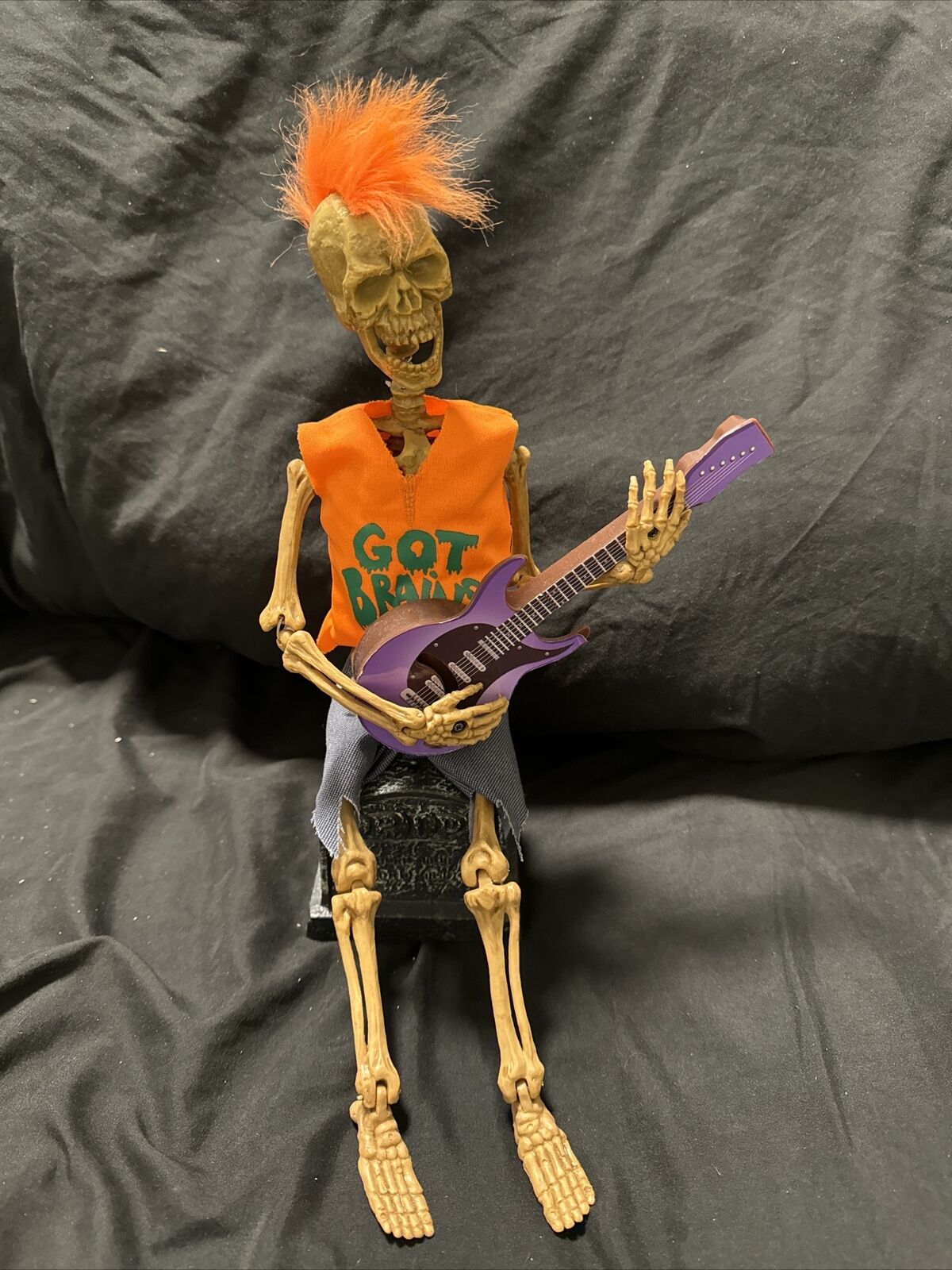 Halloween Animated Skeleton Playing Guitar 