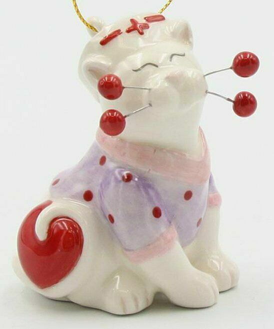 Amy Lacombe WhimsiClay Nurse Kitty Ornament