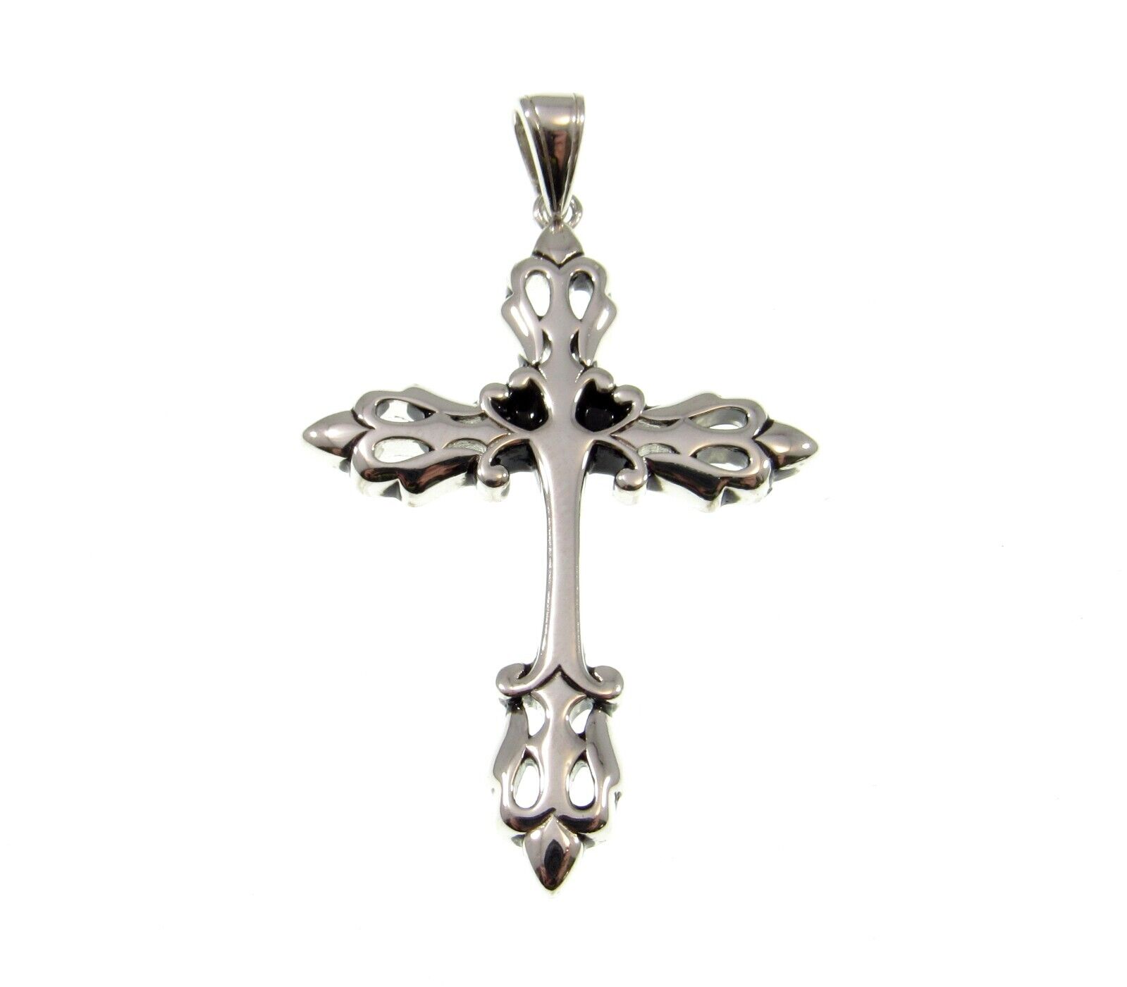 Handcrafted Solid 925 Sterling Silver Medieval Cross Pendant, Gothic Jewelry
