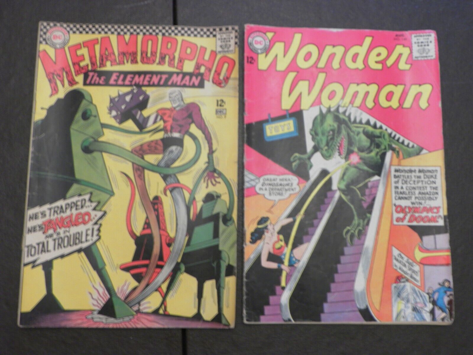 Lot DC Comics Wonder Woman 1964 #148 & Metamorpho 1966 #9 Fair/Fine (Ungraded)