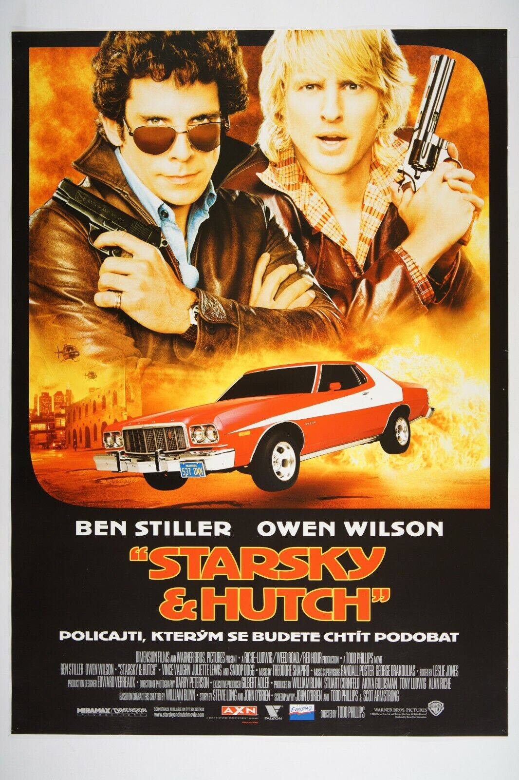 STARSKY & HUTCH 23x33 Original Czech movie poster 2004 BEN STILLER, OWEN WILSON