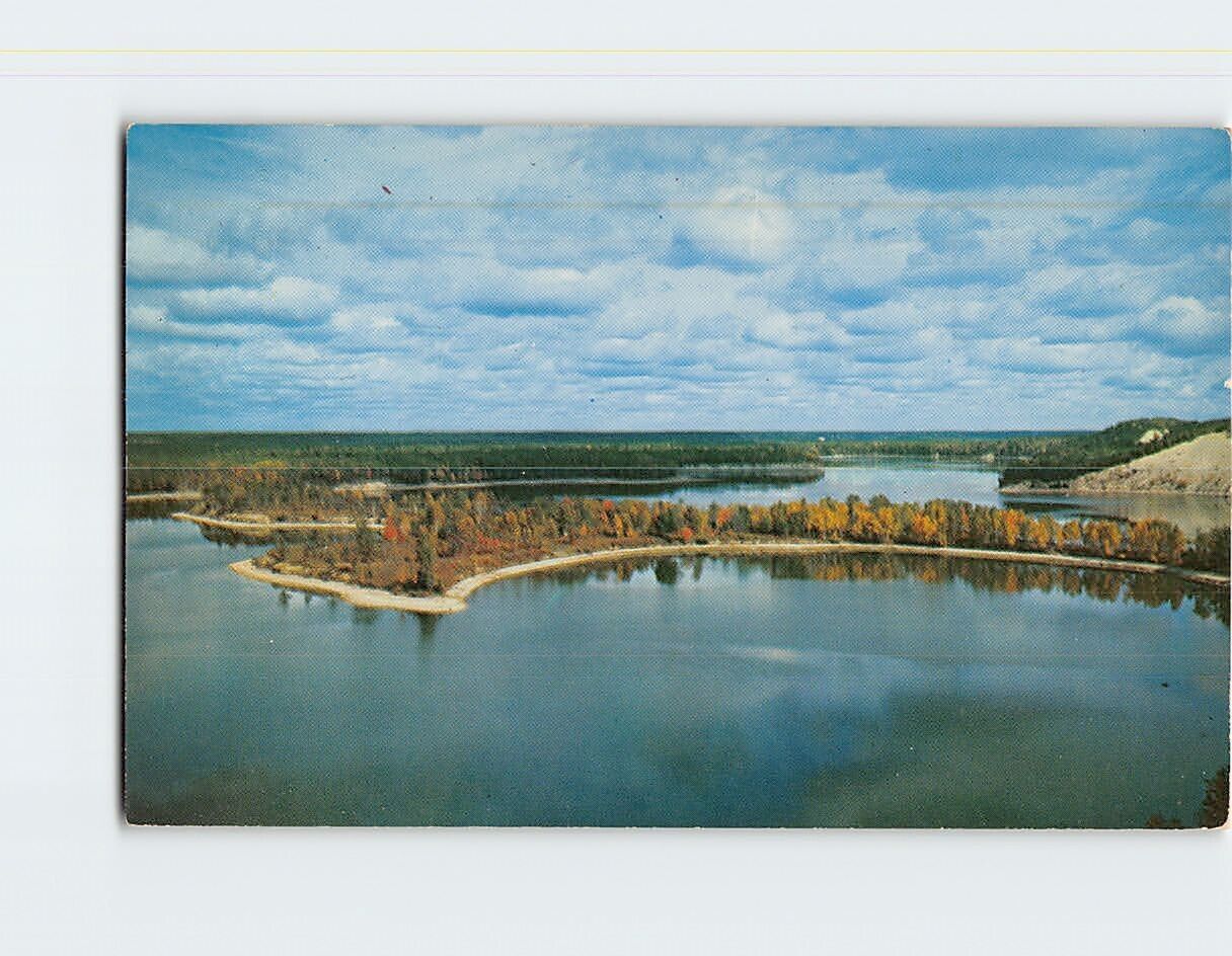 Postcard Horseshoe Island Lumberman\'s Monument Huron national Forest Michigan