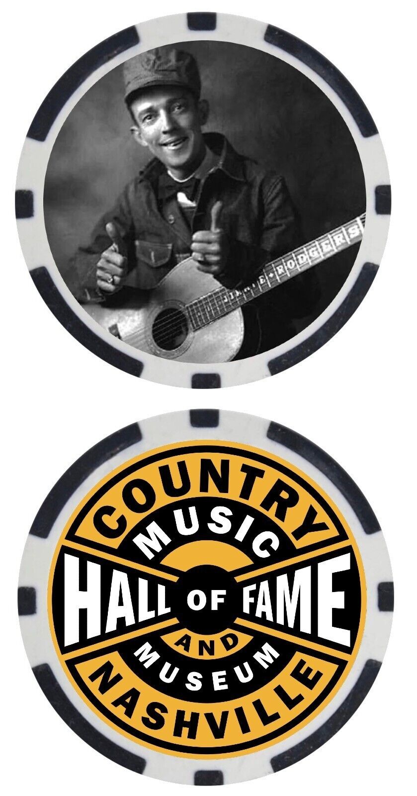 JIMMIE RODGERS - COUNTRY MUSIC HALL OF FAMER - COLLECTIBLE POKER CHIP