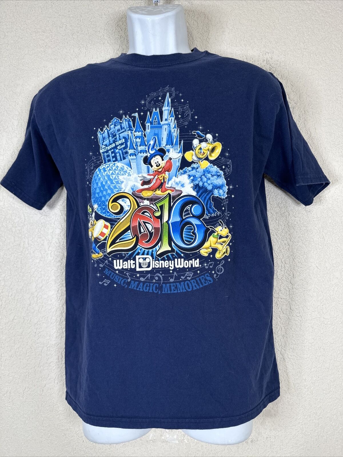 Disney Parks by Hanes Teen Size XL Dark Blue 2016 Fantasia Mickey T Shirt