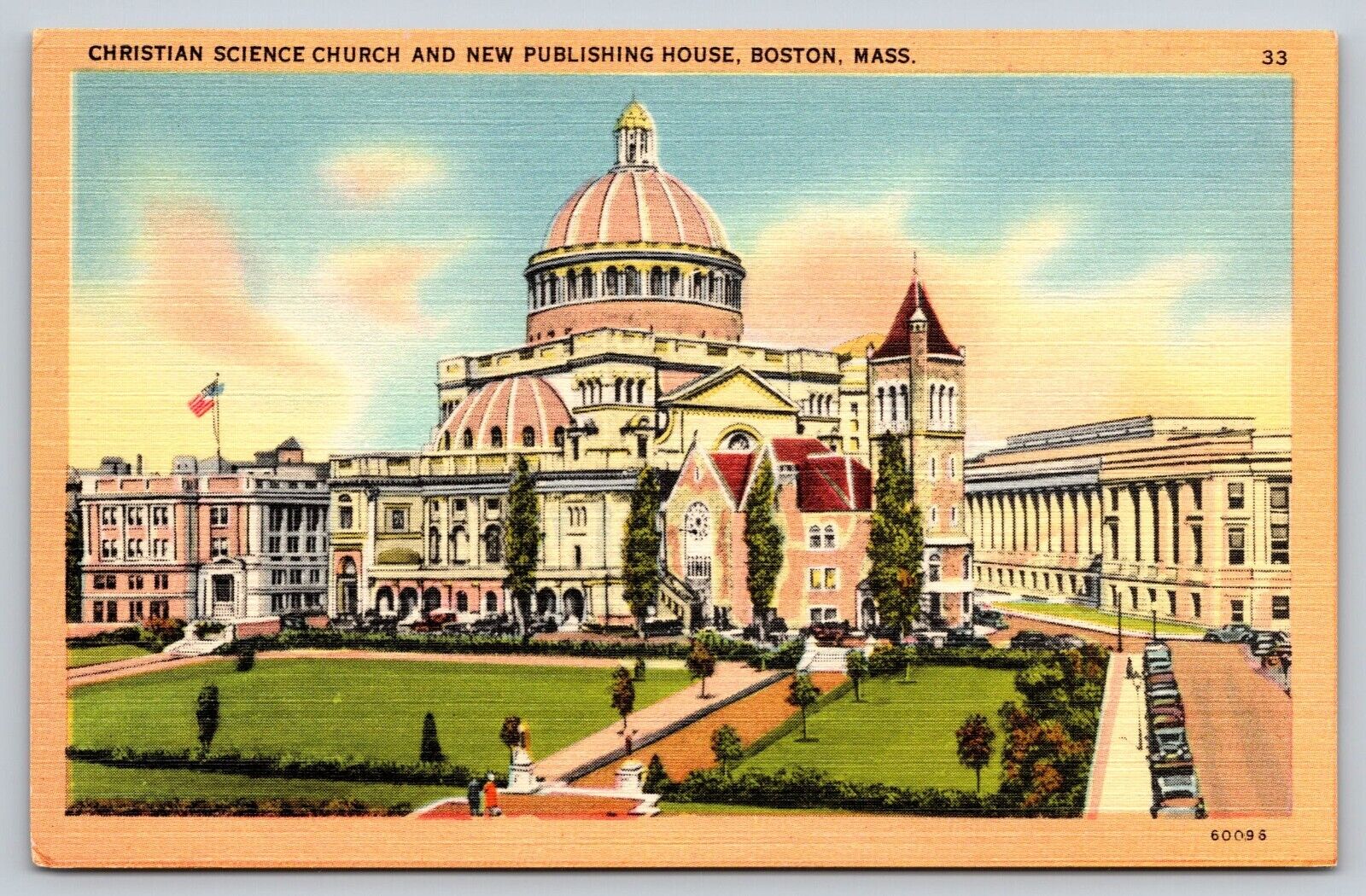 Postcard Christian Science Church and New Publishing House Boston Mass   [gc]