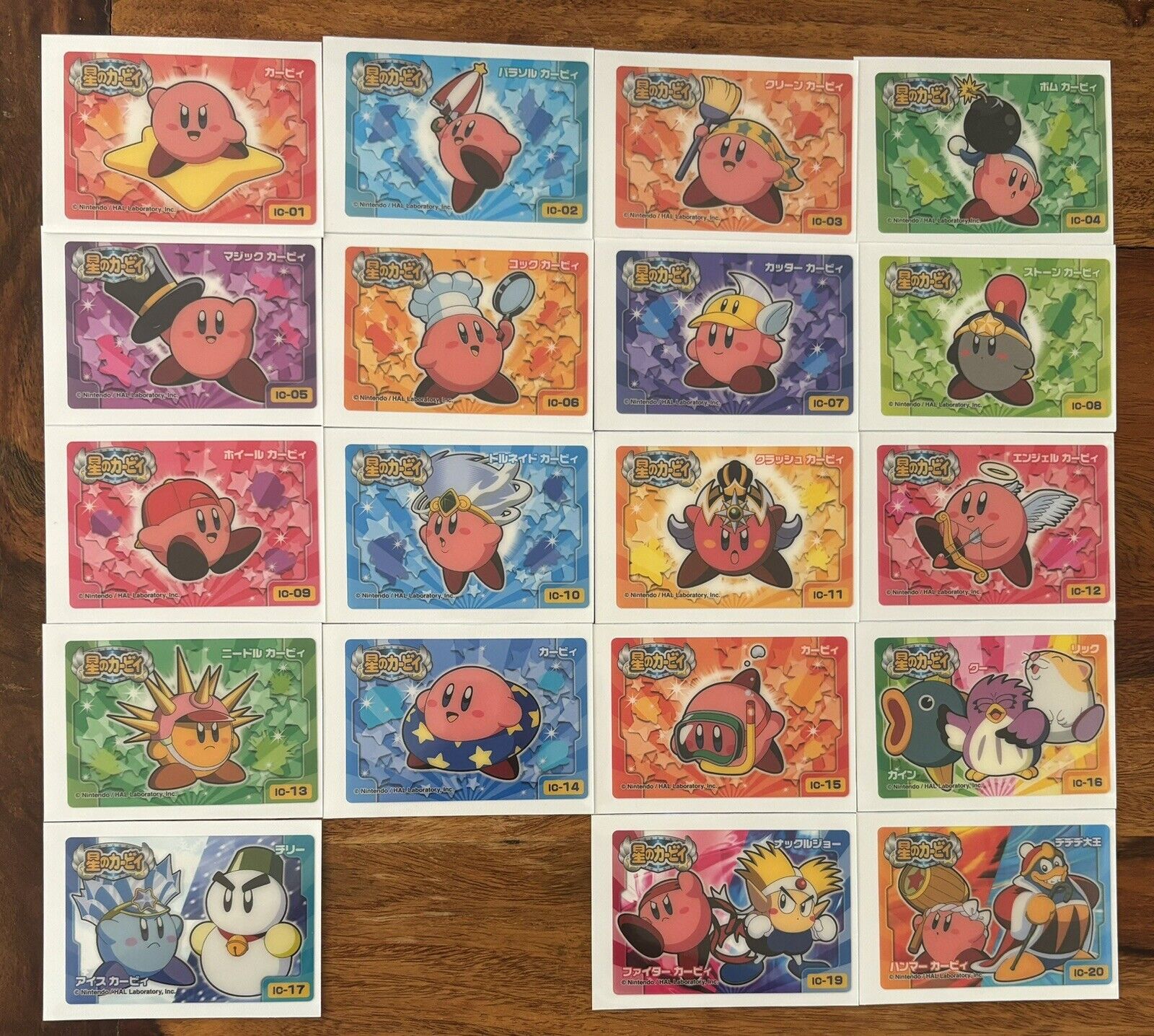 Kirby Of The Stars Clear Trading Cards Japan Vintage Set