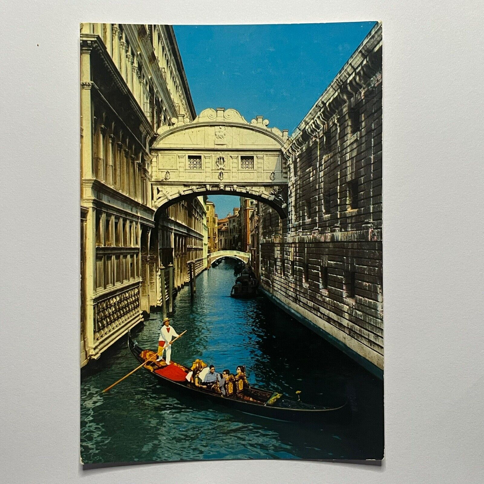 Vintage Postcard Venice Venezia Italy Italia Gondola Ride Sighs Bridge ⭐️
