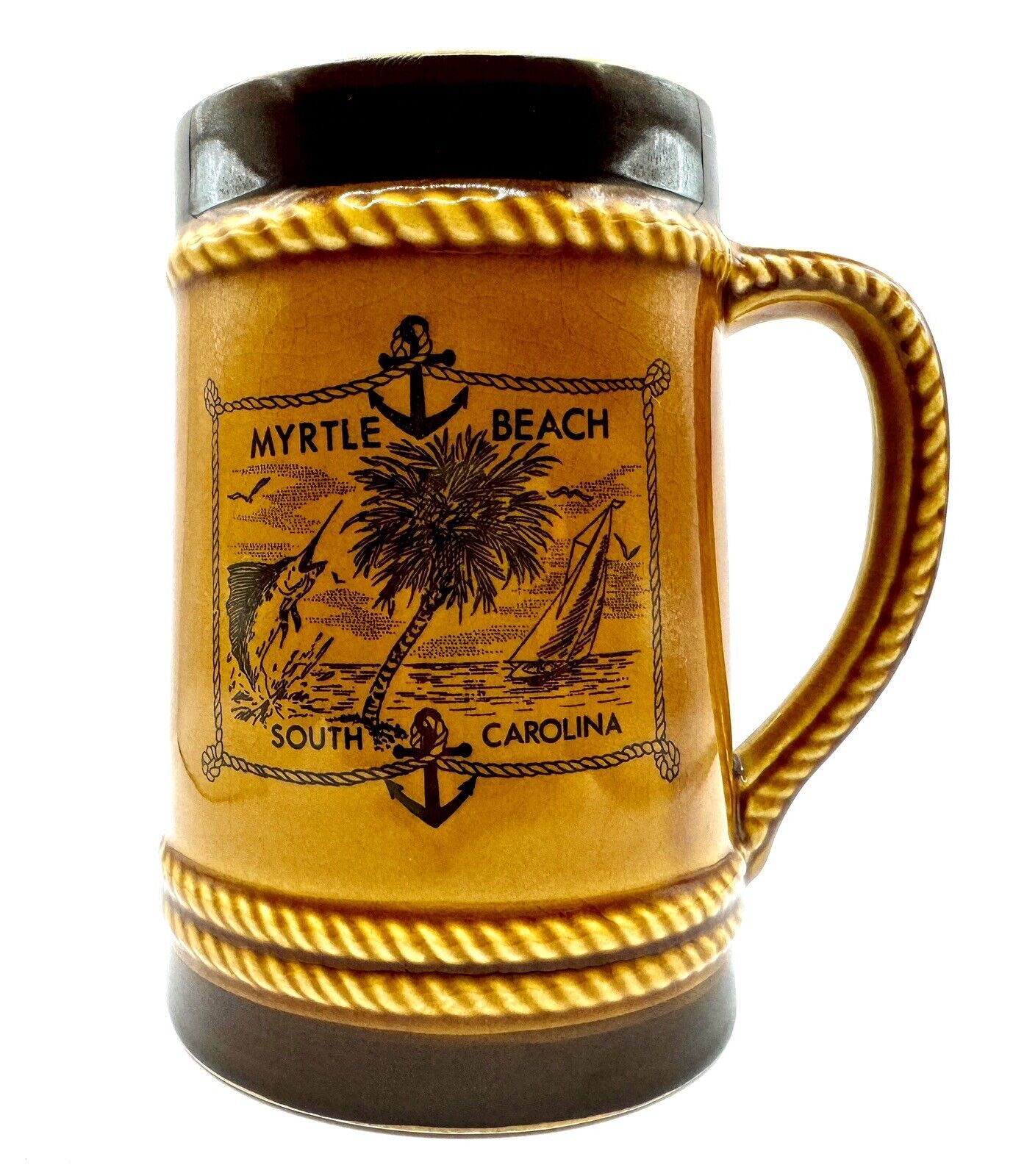 Vintage Myrtle Beach South Carolina Souvenir Stein Mug Made In Japan