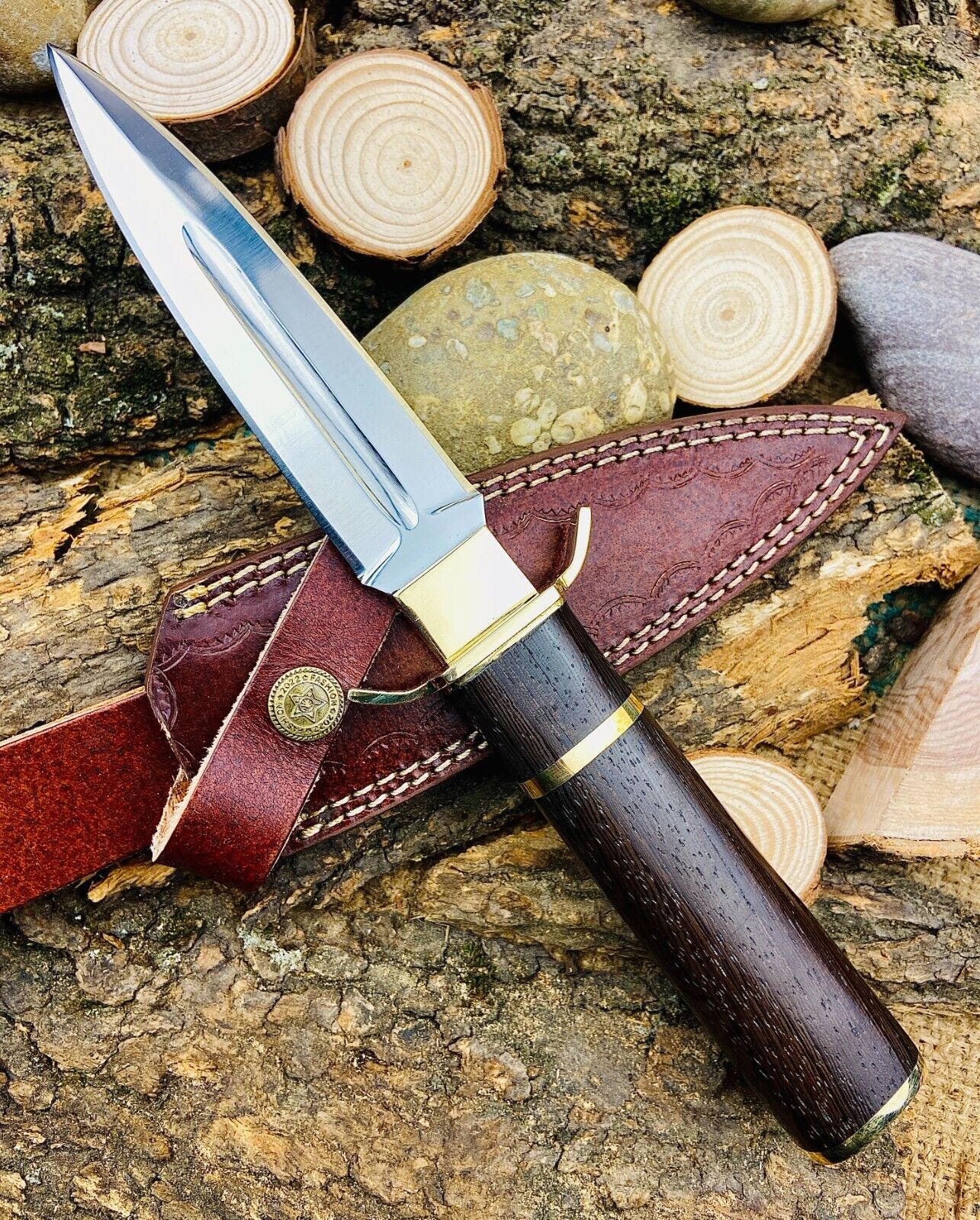 Custom Hand Made Tactical Hunting Knife / High Carbon Steel Sharp Blade FI 456