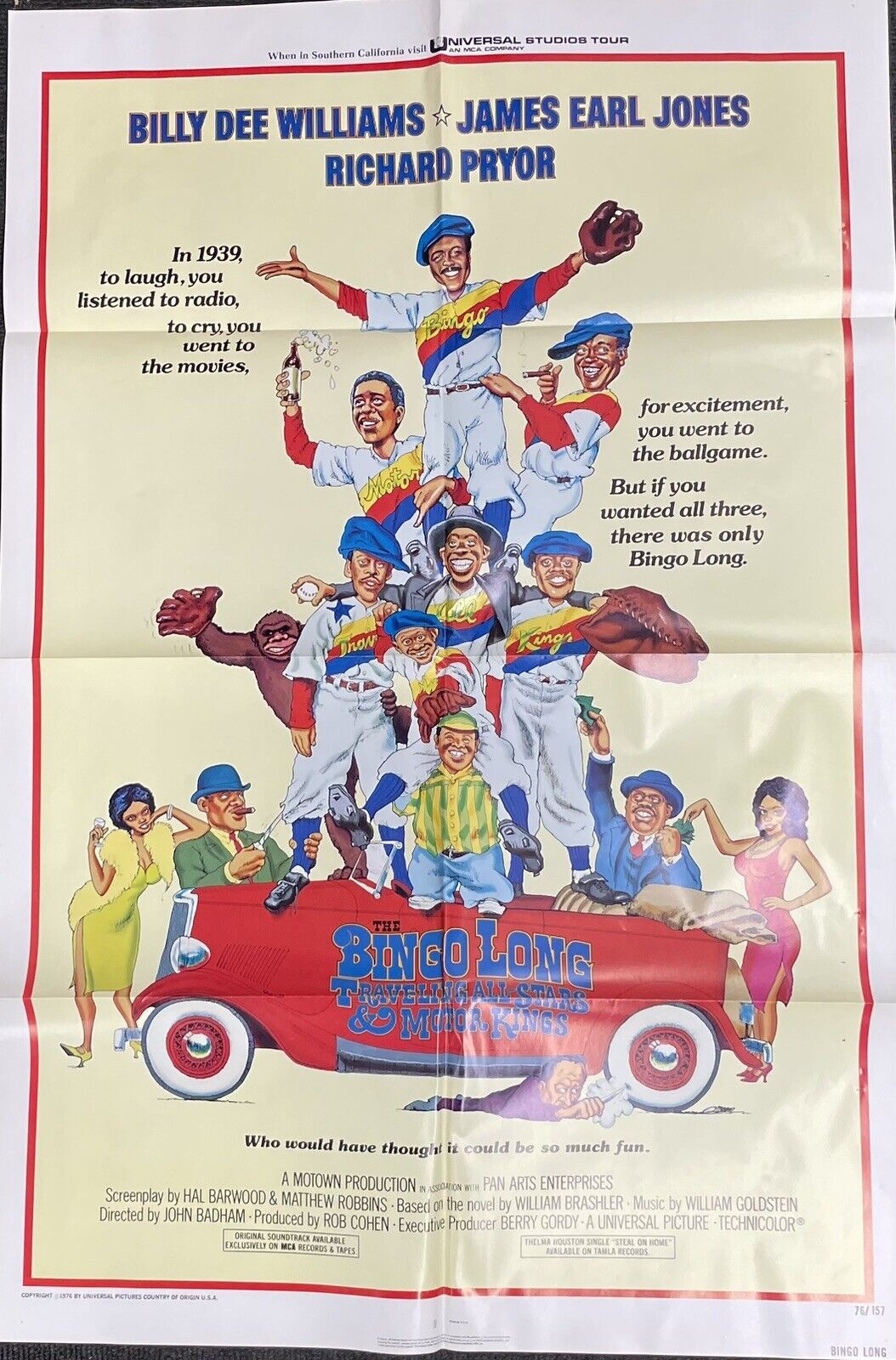 The Bingo Long Traveling All-Stars & Motor Kings Movie Poster. 27 X 41. 1976