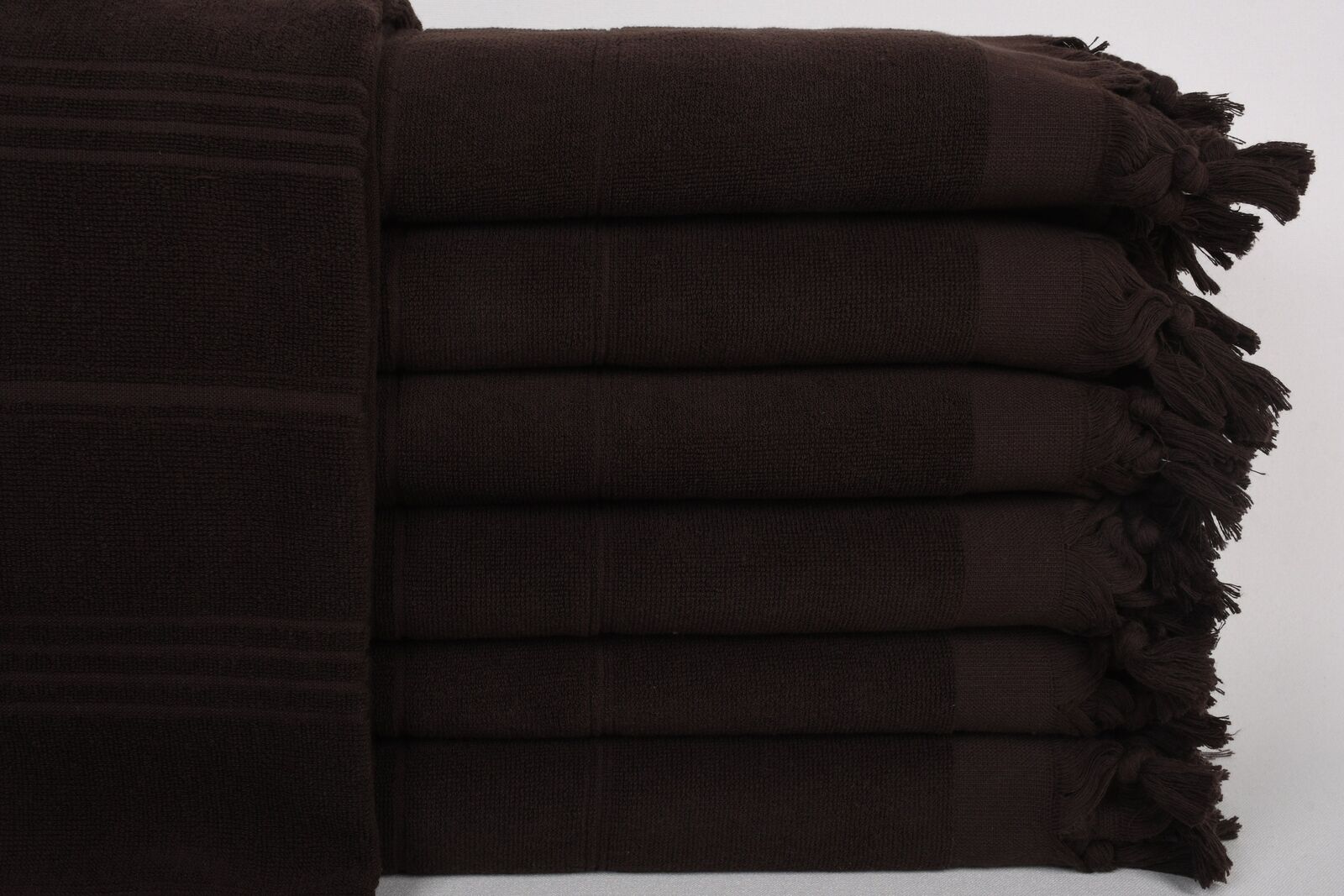 Custom Towel, Dark Brown Towel, 36x71 Inches, Striped,Terry Towel