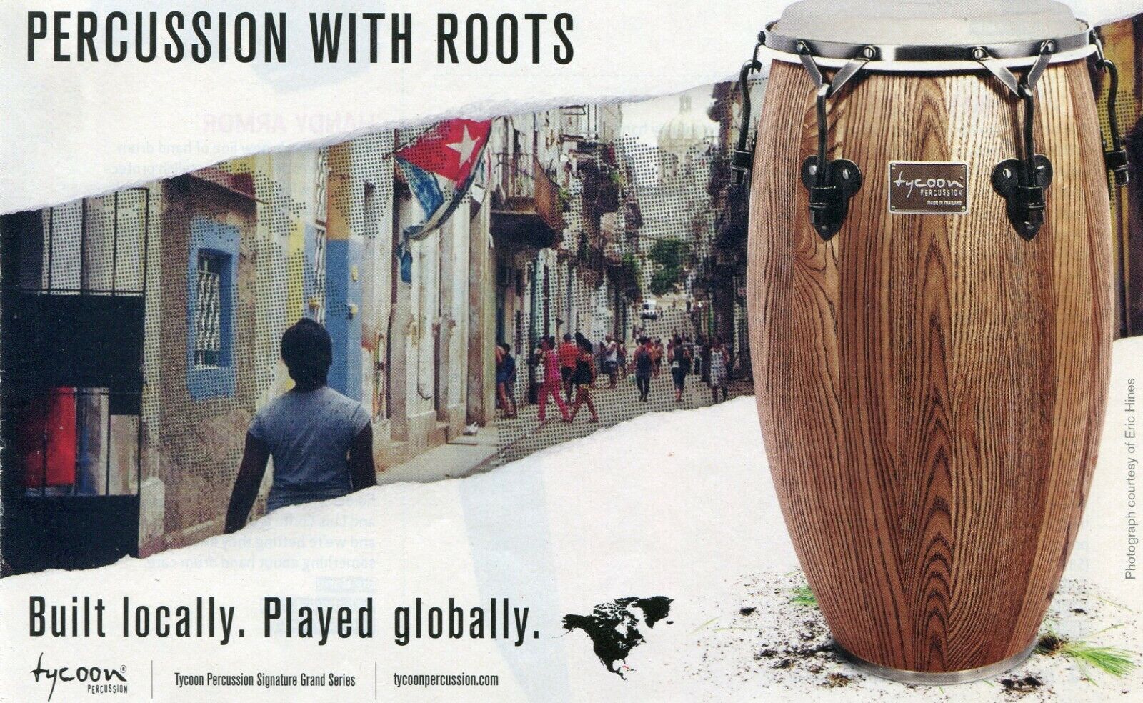 2012 small Print Ad of Tycoon Percussion Signature Grand Series Conga Drum Cuba