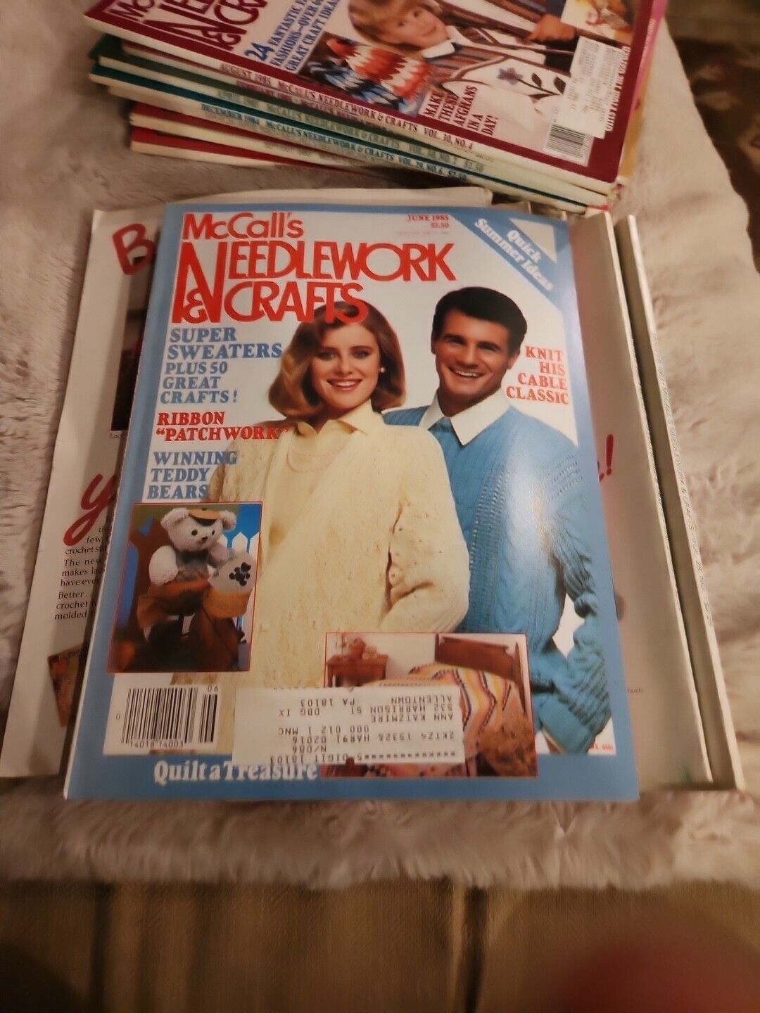 McCall's Needlework & Crafts Magazine June 1985 teddy bears sweaters 50 crafts