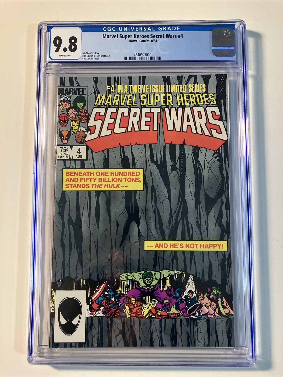 Marvel Super Heroes Secret Wars #4 CGC 9.8 Uncirculated Copy Direct Edition 1984