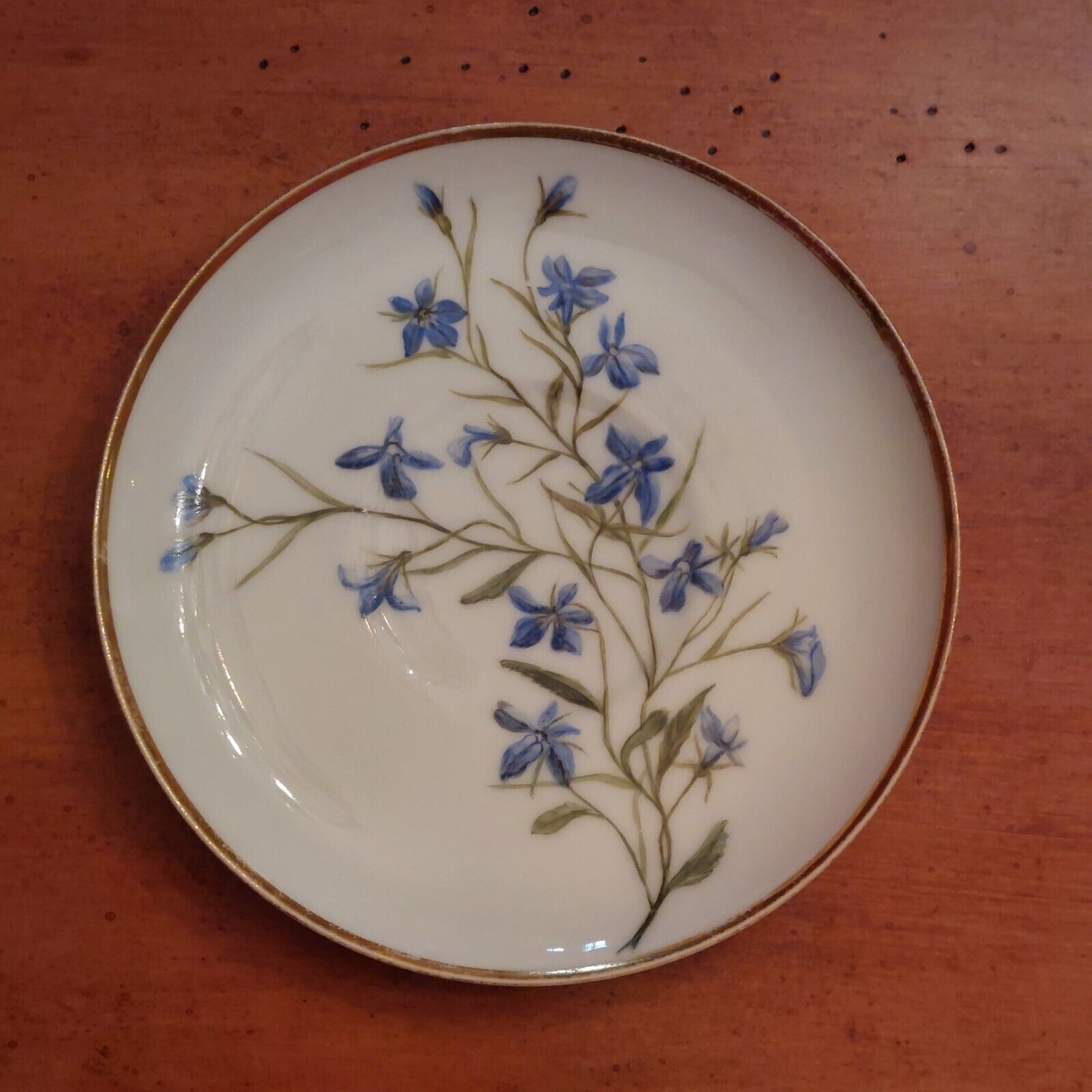 RARE Antique 1886 CFH/GDM Floral Saucer, Hand Painted and Signed