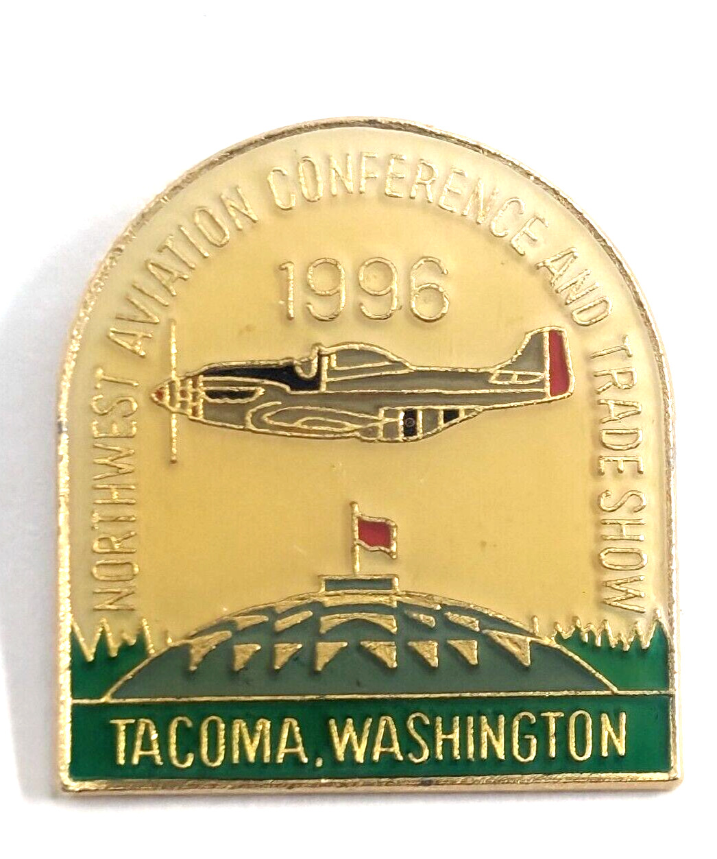 1996 Northwest Aviation Conference & Tradeshow Tacoma Dome Aircraft Pin Souvenir