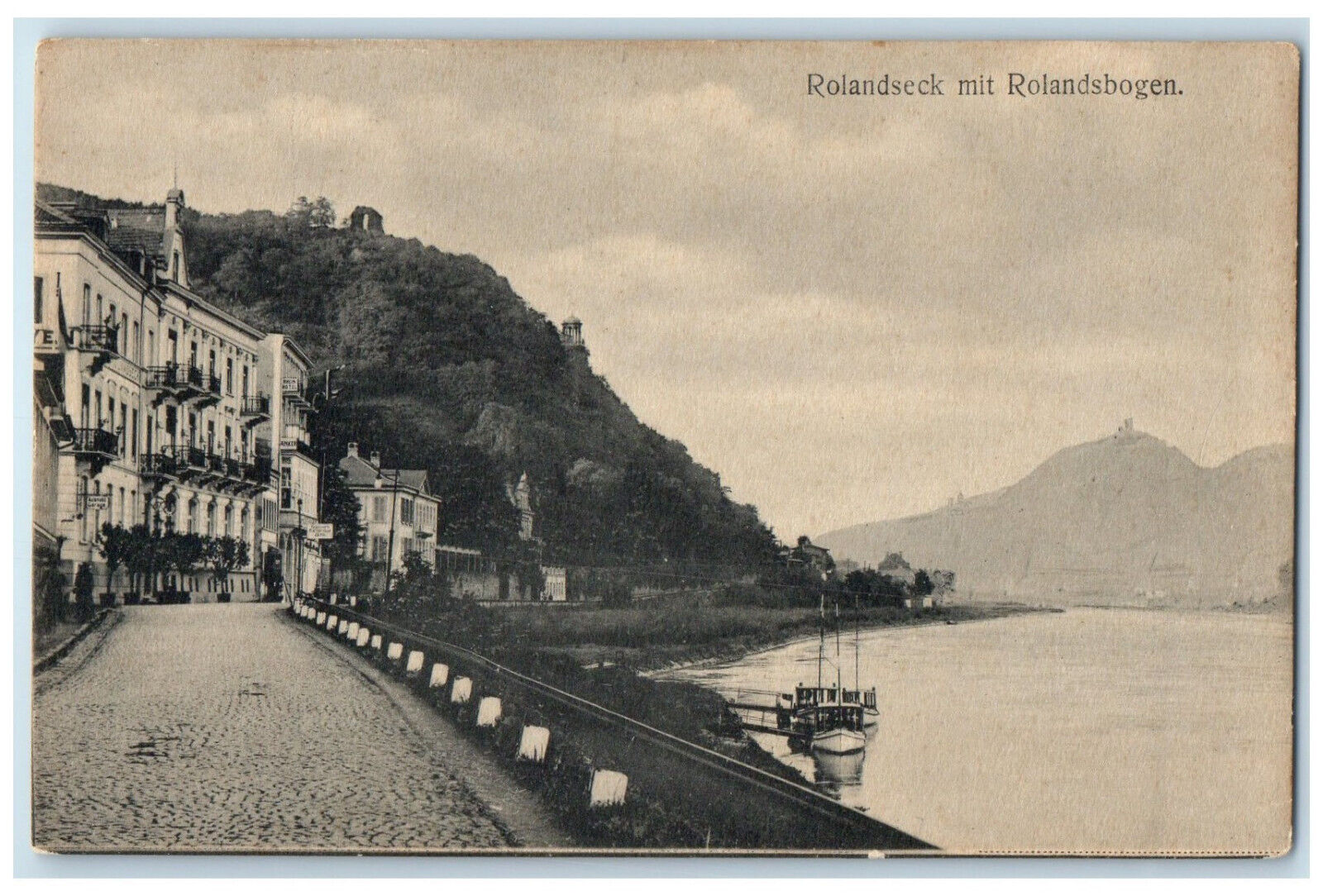 c1910's Rolandseck Mit Rolandsbogen Remagen Germany Antique Postcard
