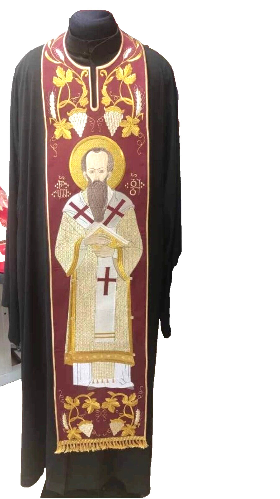 Orthodox Christian priest Bishop embroidered  Epitrachelion (Stoles)Saint Basil