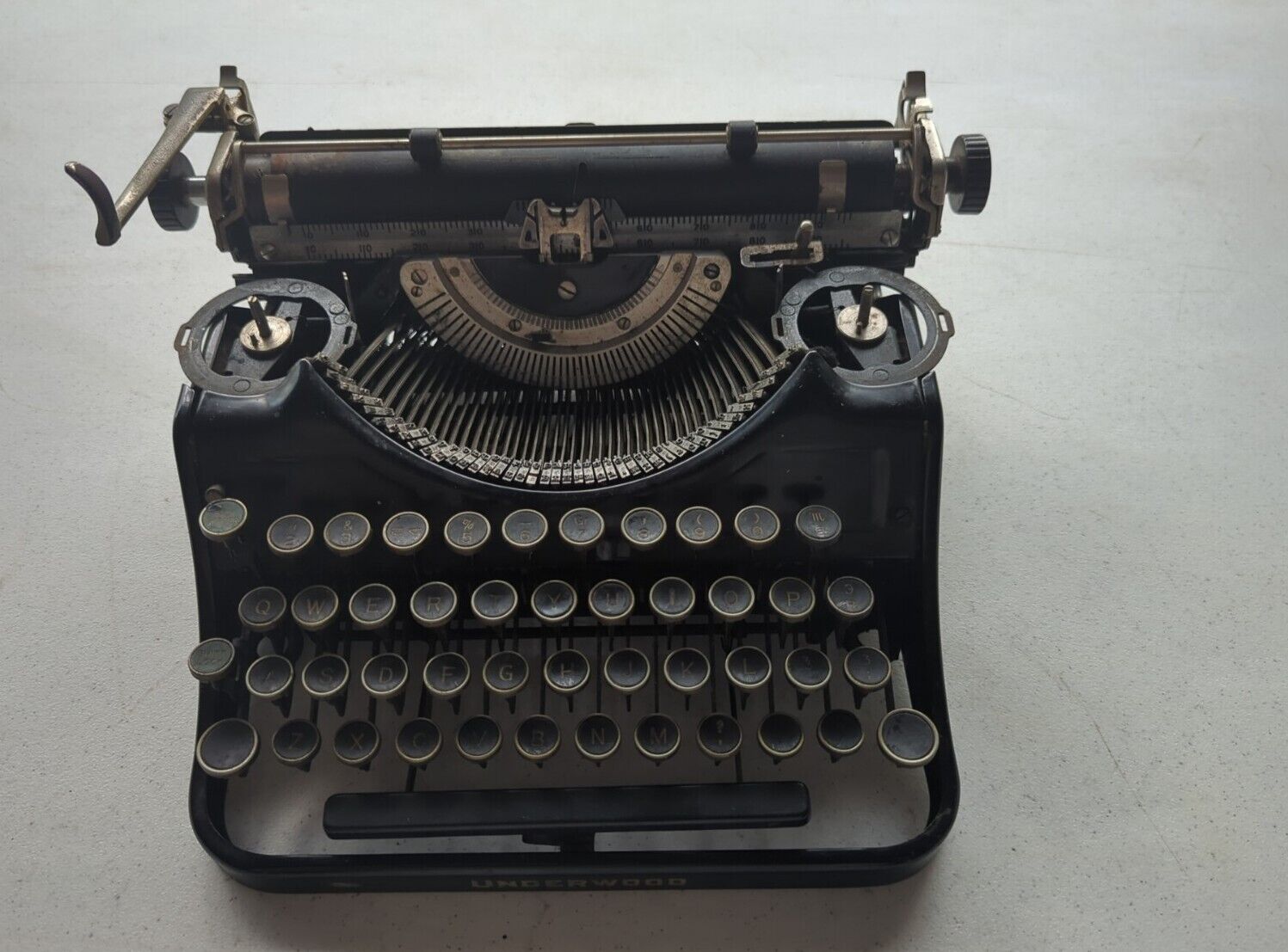 Vintage Underwood Elliott Fisher Company Black Typewriter with Case- 1940s