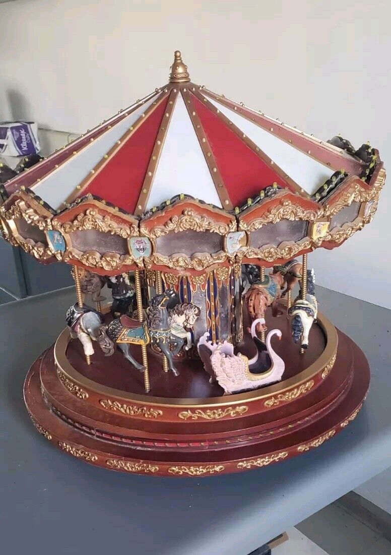 Mr. Christmas Marquee Deluxe Carousel 40 Songs Holiday Xmas LED Light 