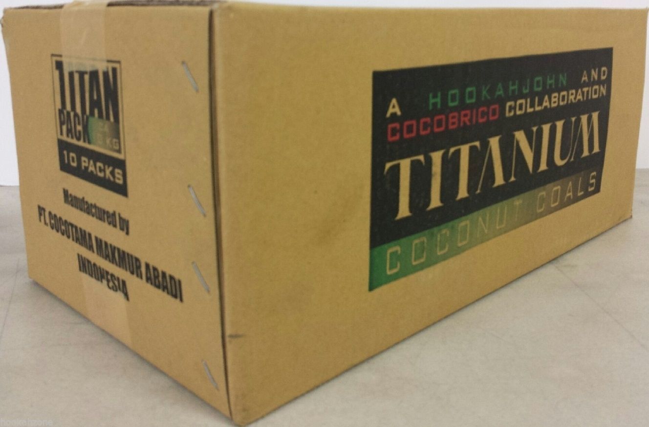 720 Ct Titanium Coconut Coal Hookah Charcoal Coco Cubes Nara 10 KG Lounge Box 