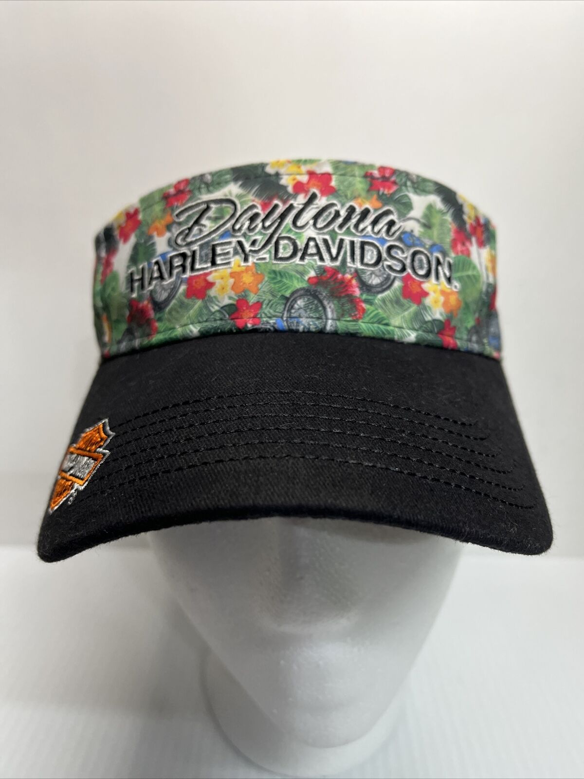Daytona Beach FL Harley Davidson Floral Visor Hat 2018