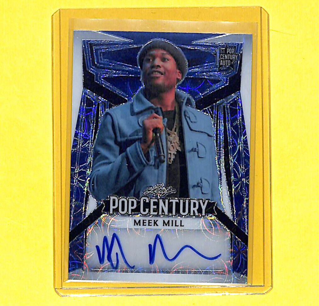 2023 Leaf Pop Century Meek Mill 3/5 Blue Auto Autograph Card Rapper