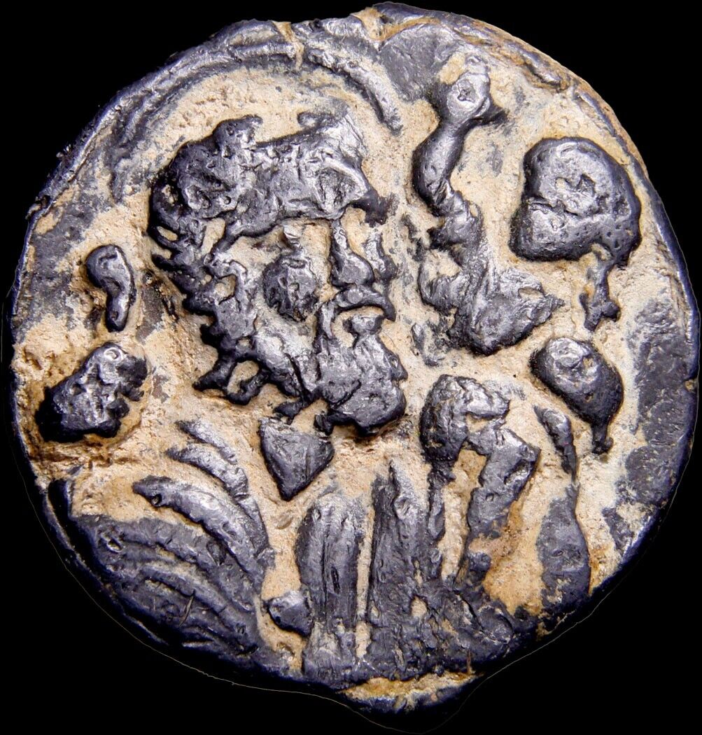 IMPORTANT Medallion Antiquity Classical Greek PB Medallion  Zeus & Hercules wCOA