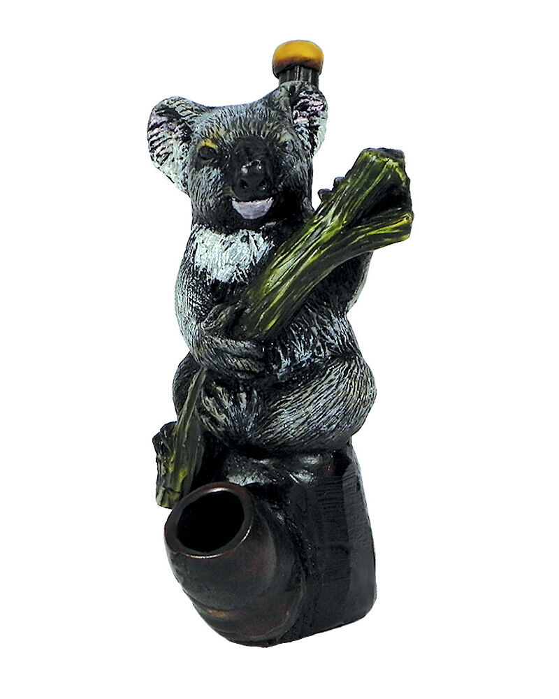 Koala Bear Handmade Tobacco Smoking Hand Pipe Eucalyptus Cute Australian Animal