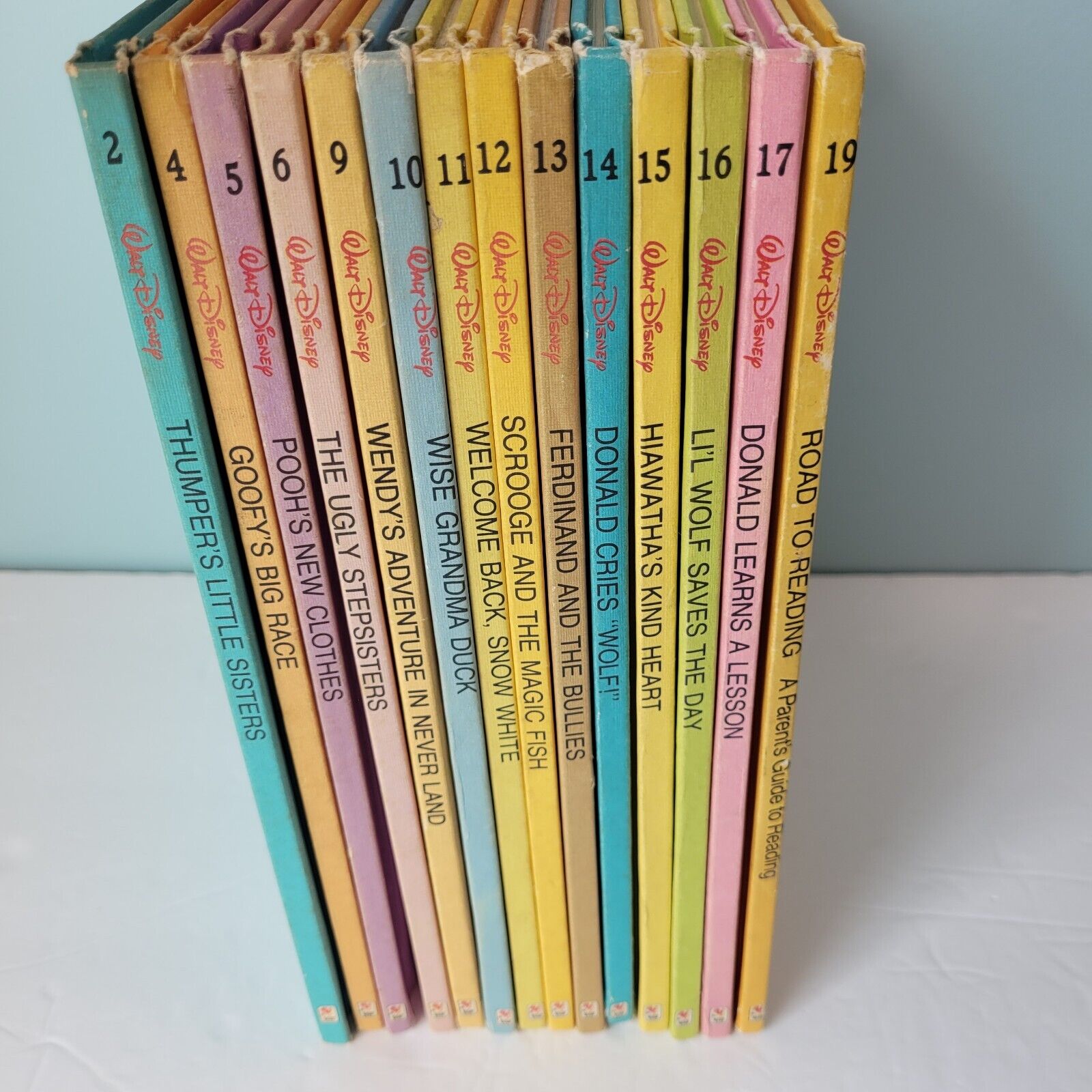 Walt Disney FUN-TO-READ Books Lot of 14 Vintage Bantam 1986 Hardcover