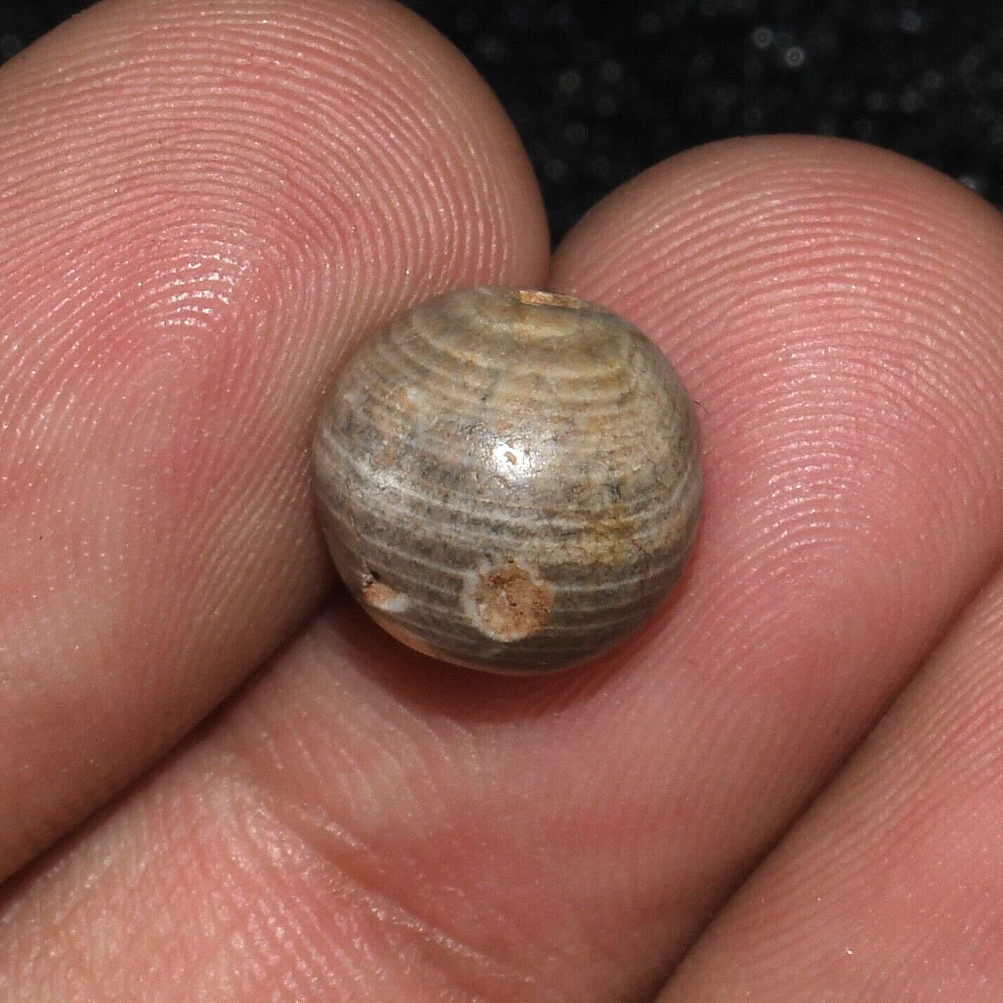 Rare Genuine Ancient Banded Agate Bead over 2000 Years Old in Good Condition