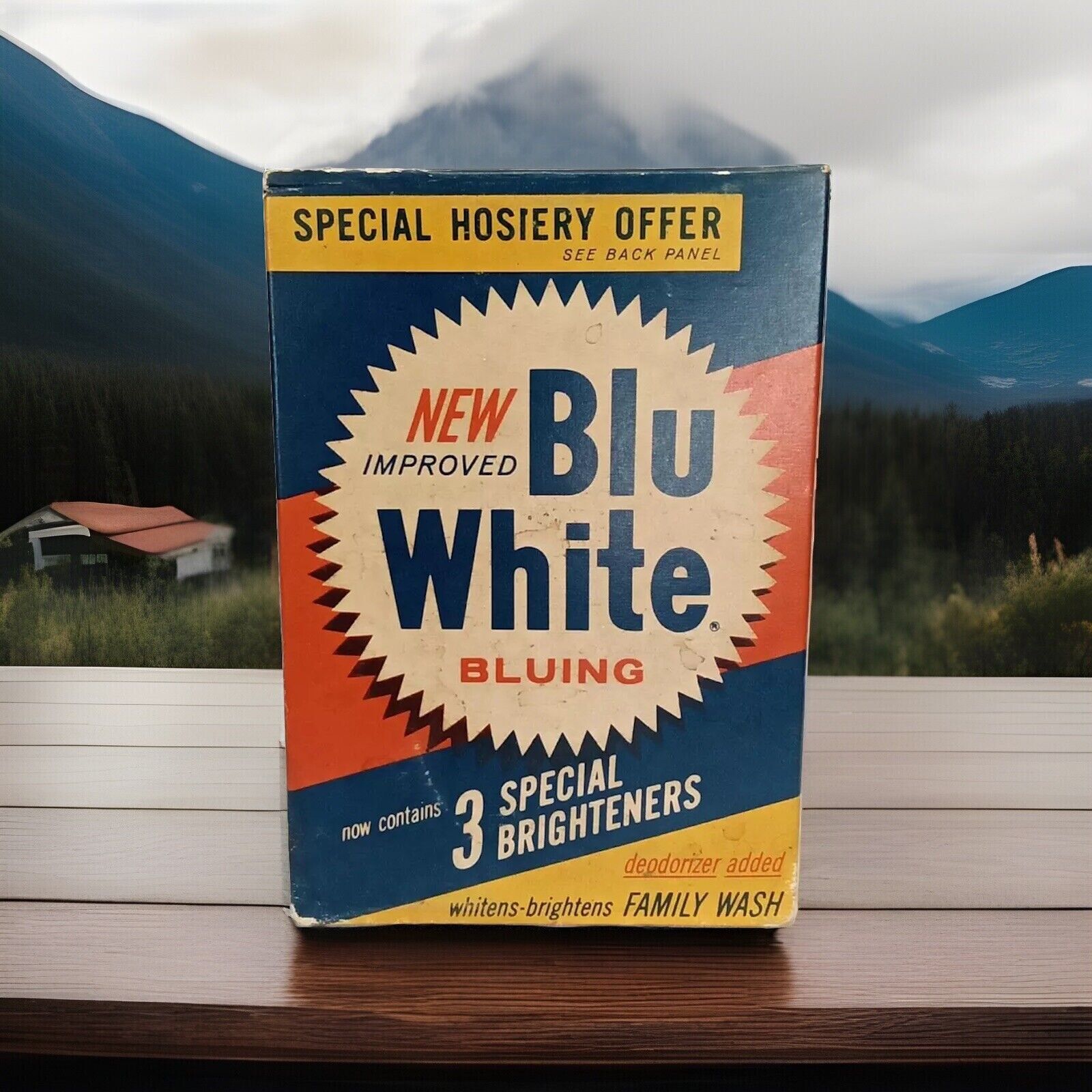 Purex Laundry Detergent Blue White Bluing Sealed 1930s Old Stock Advertisement