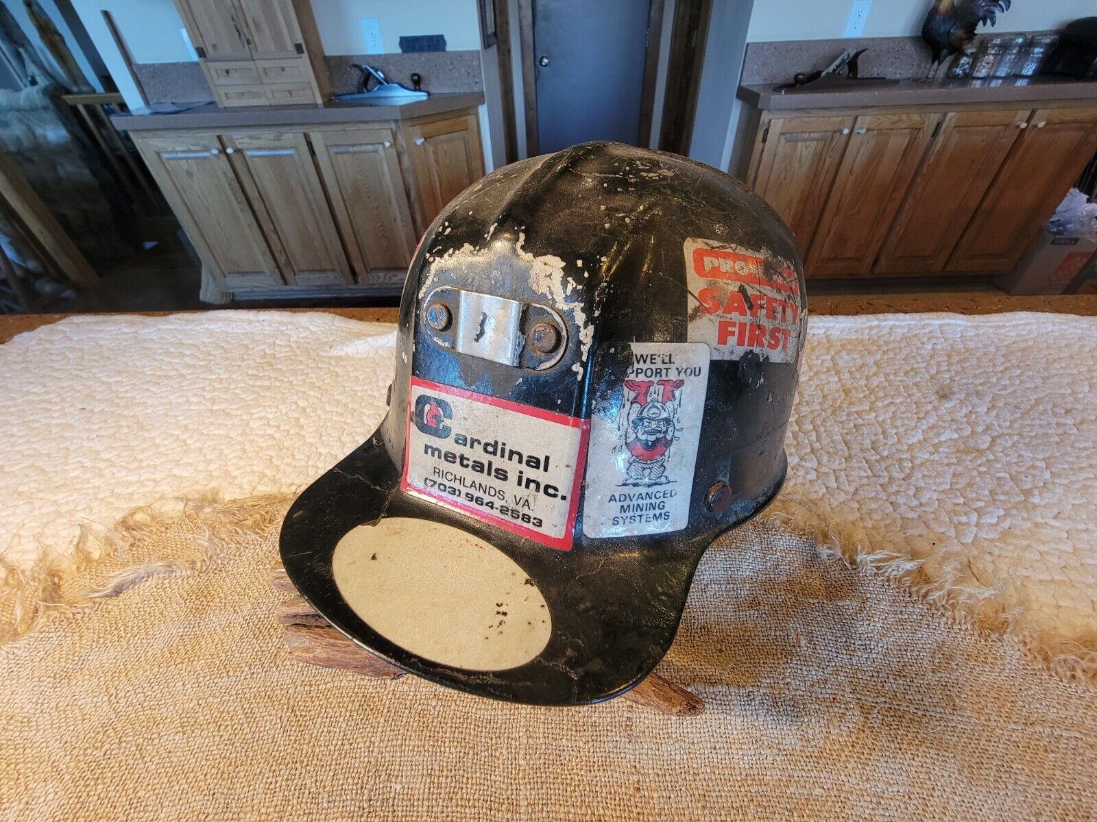 Vintage MSA Low Vein Cap Coal Mining Helmet Hat Coal Miners Hat With Liner 1969