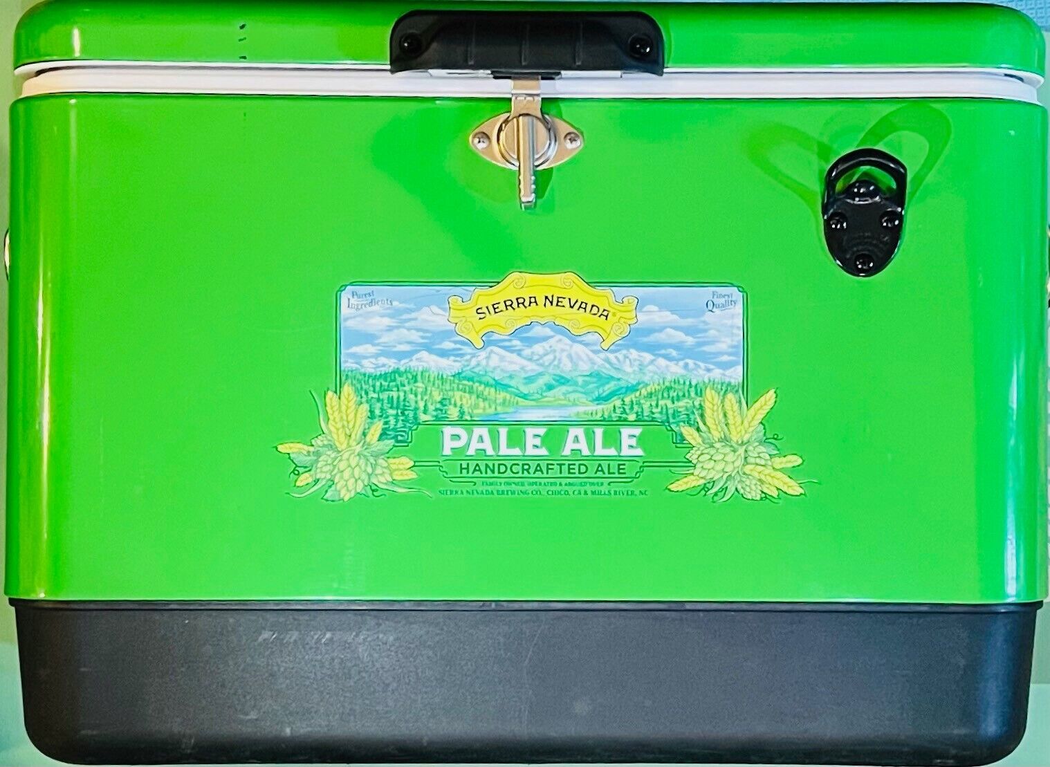 Coleman Sierra Nevada Pale Ale Cooler Ice Chest, 54qt, Steel Belted, Green