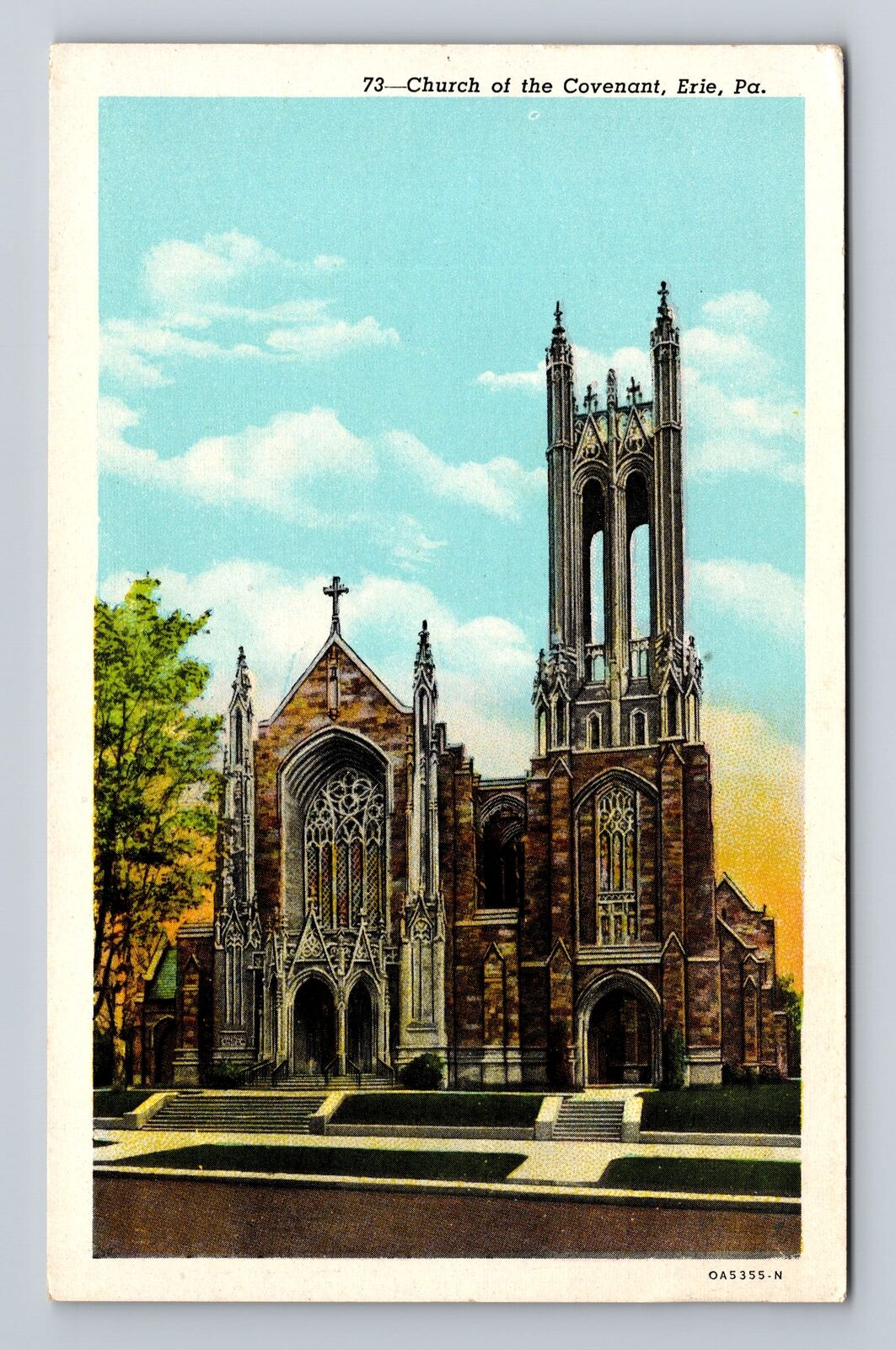 Erie PA-Pennsylvania, Church of the Covenant, Antique Vintage Postcard