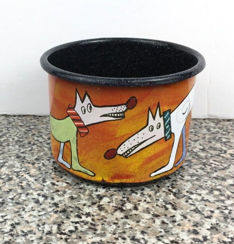 Smaltum Enamelware Mug  Design By Marketa Novotna Dogs Cup 