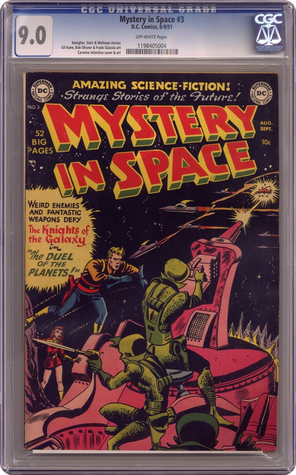 Mystery in Space #3 CGC 9.0 1951 1198405004
